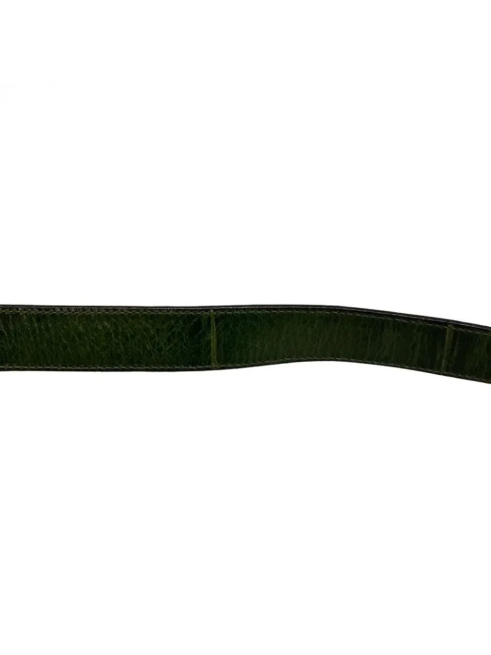 ★SOLD★ Celine Shoulder Bag Dark Green Embossed Leather - Picture 9 of 15